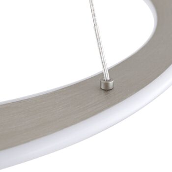 Lucande LED závesné svietidlo Eloura, strieborné, Ø58cm, kov, CCT