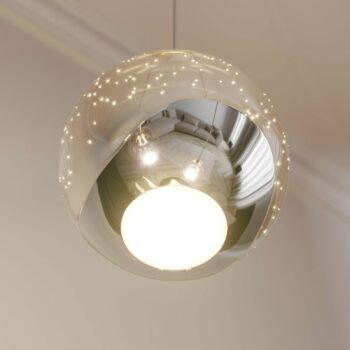 Lucande LED závesné svietidlo Hayley, Ø 25 cm, 3 svetlá, chróm, sklo