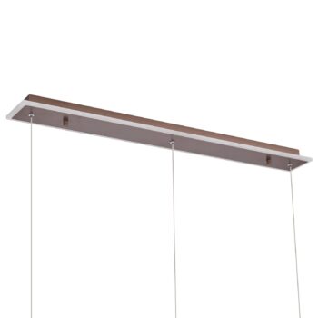 Lucande LED závesné svietidlo Kolo, 114 cm, 3-pl., hnedé, stmievateľné