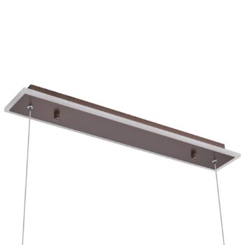 Lucande LED závesné svietidlo Kolo, 86 cm, 2-pl., hnedé, stmievateľné