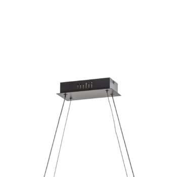 Lucande LED závesné svietidlo Mensola, čierna farba, hliník, 75 cm