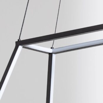 Lucande LED závesné svietidlo Mensola, čierna farba, hliník, 75 cm