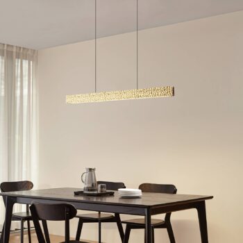 Lucande LED závesné svietidlo Nivara, 117 cm, zlatá, kov