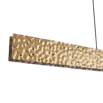 Lucande LED závesné svietidlo Nivara, 117 cm, zlatá, kov