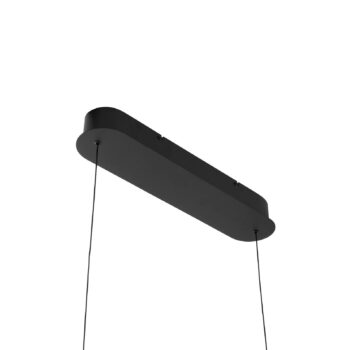 Lucande LED závesné svietidlo Philine, dĺžka 101 cm čierna liatina