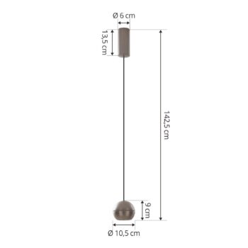 Lucande LED závesné svietidlo Plarion, farba niklu, hliník, Ø 9 cm