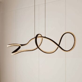 Lucande LED závesné svietidlo Rodado, čierne, 110 cm, hliník