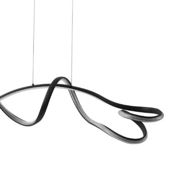 Lucande LED závesné svietidlo Rodado, čierne, 110 cm, hliník