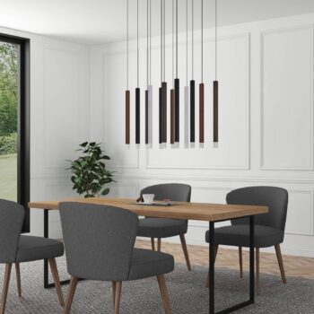 Lucande LED závesné svietidlo Stoika, 80 cm, 16 svetiel, hranaté