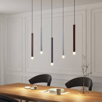 Lucande LED závesné svietidlo Stoika, 88 cm, 5 svetiel, kov