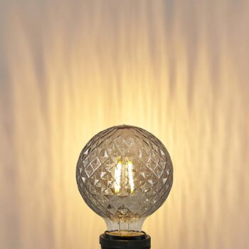Lucande LED žiarovka E27 G95 4W 1 800K stmievateľná dymová