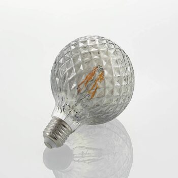Lucande LED žiarovka E27 G95 4W 1 800K stmievateľná dymová