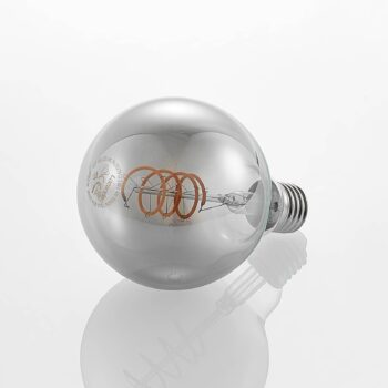 Lucande LED žiarovka E27 G95 4W dymová 1 800K stmievateľné