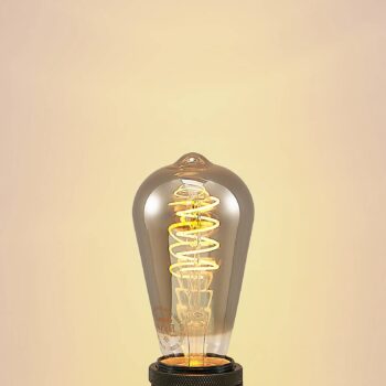 Lucande LED žiarovka E27 ST64 4W 1800K stmievateľná titánová