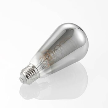 Lucande LED žiarovka E27 ST64 4W 1800K stmievateľná titánová