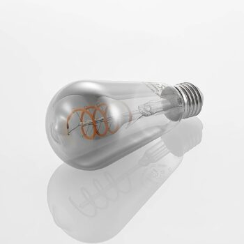 Lucande LED žiarovka E27 ST64 4W dymová 1 800 K stmievateľná