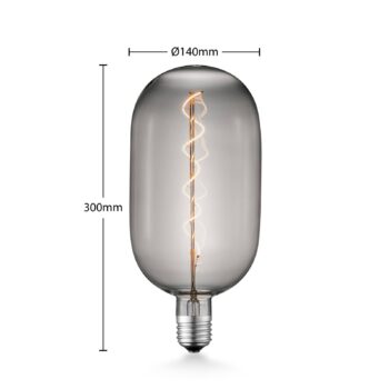 Lucande LED žiarovka E27 T140 4W 1 800K smoke