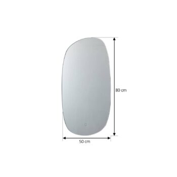 Lucande LED zrkadlo Celestiel, oválne, vyhrievané, CCT, 80 cm