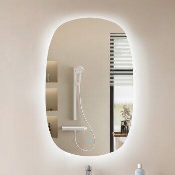Lucande LED zrkadlo Celestiel, oválne, vyhrievané, CCT, 80 cm