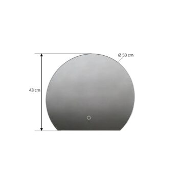 Lucande LED zrkadlo Celestiel, polkruhové, CCT, Ø 50 cm