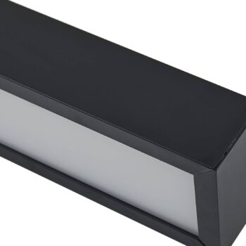 Lucande LED zrkadlové svetlo Zafira, čierne, hliník, 90 cm, IP44