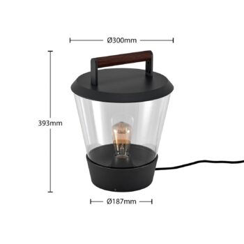 Lucande Larkyn stolová lampa exteriérová