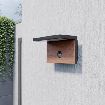 Lucande Lignus nástenné LED, snímač pohybu