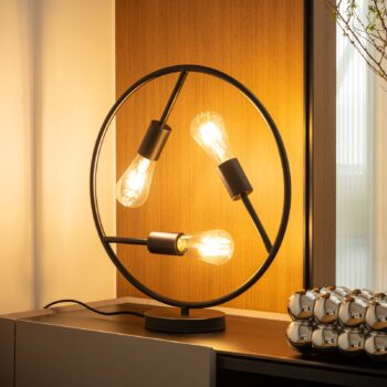 Lucande Linnard stolová lampa zo železa, 3-pl.