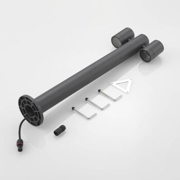 Lucande Maloney stĺpikové svietidlo, dvojsvetelné, 75 cm, antracit