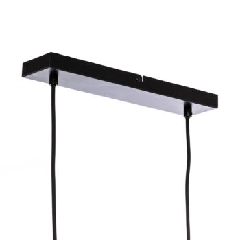 Lucande Mostrid závesná lampa, čierna, 2-plameňová
