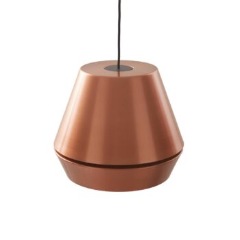 Lucande Mynoria LED závesné svetlo, meď, hliník, Ø 35 cm