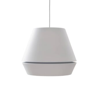 Lucande Mynoria LED závesné svietidlo, biele, hliník, Ø 35 cm