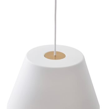 Lucande Mynoria LED závesné svietidlo, biele, hliník, Ø 35 cm