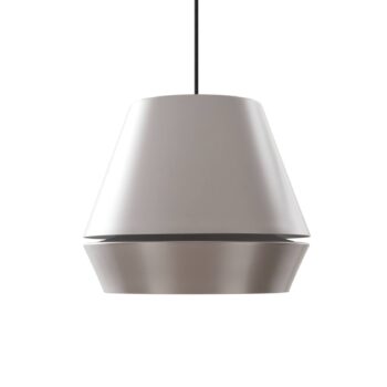 Lucande Mynoria LED závesné svietidlo, sivá farba, hliník, Ø 35 cm