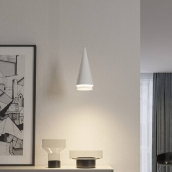 Lucande Naoh závesná lampa, 1-plameňová, biela