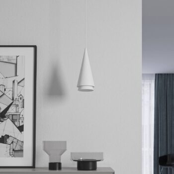 Lucande Naoh závesná lampa, 1-plameňová, biela