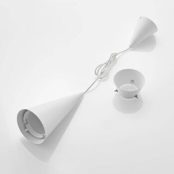 Lucande Naoh závesná lampa, 1-plameňová, biela