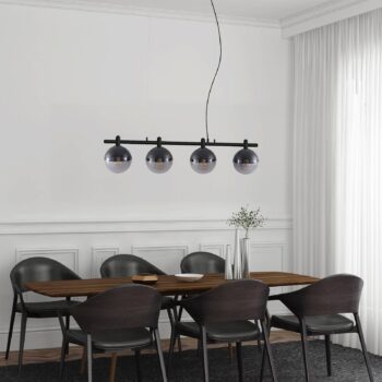 Lucande Neta závesná lampa, 4 svetelné zdroje