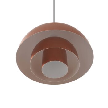 Lucande Nymara LED závesné svietidlo, meď, hliník, Ø 40 cm