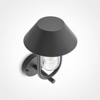 Lucande Olinum vonkajšia nástenná lampa, tmavosivá