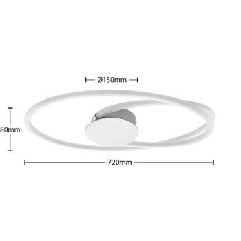 Lucande Ovala stropné LED svietidlo, 72 cm