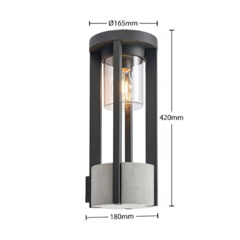 Lucande Overa vonkajšie nástenné okrúhle E27