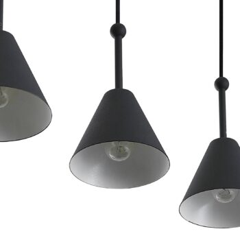 Lucande Phina závesná lampa v čiernej, 4-pl.