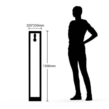 Lucande Sedrik stojaca lampa v tvare škatule