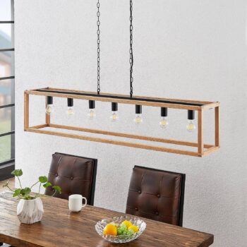 Lucande Sedrik závesná lampa, sedem-plameňová