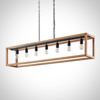 Lucande Sedrik závesná lampa, sedem-plameňová