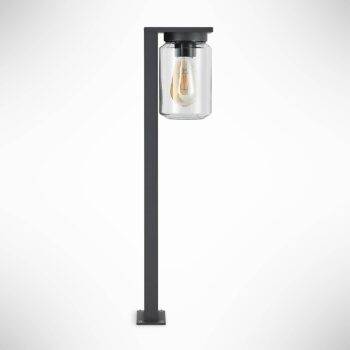Lucande Semka cestné svetlo, 65 cm, antracit, sklo, hliník