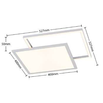 Lucande Senan LED stropná lampa, štvorce, CCT