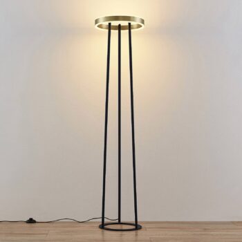 Lucande Seppe stojaca LED lampa, mosadz