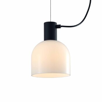 Lucande Serina závesná lampa, 5-pl., sklo biela
